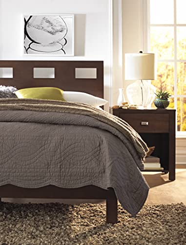 Solid Wood 2-Side Storage Bed, California King, Riva - Chocolate Brown