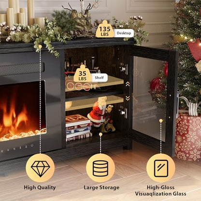 MXV 80" Fireplace TV Stand, view 5