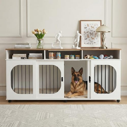 71" Double Dog Crate Furniture, view 3