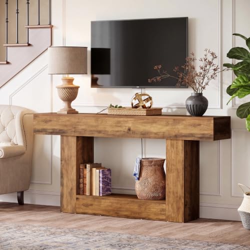 63" Farmhouse TV Stand for 65" TV, Two-Tone Media Console Table, view 8