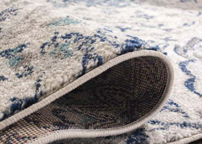 SAFAVIEH Madison Collection Accent Rug - 2'3" x 4', Cream & Light Grey, Glam Paisley Design, Non-Shedding & Easy Care, Ideal for High Traffic Areas in Entryway, Living Room, Bedroom (MAD600C)