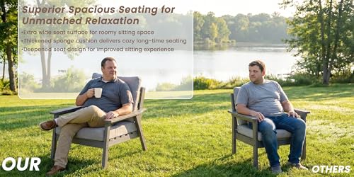 HDPE Patio Furniture Set, 6 Piece Sectional Outdoor Furniture Set, view 5