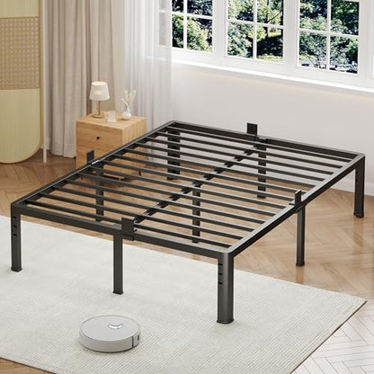 14 Inch Full Size Metal Platform Bed Frame with Round Corner Legs, view 2
