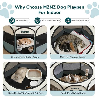 Dog Playpen, Portable Cat Playpen Crate Indoor for Dogs Cats Rabbits, view 4