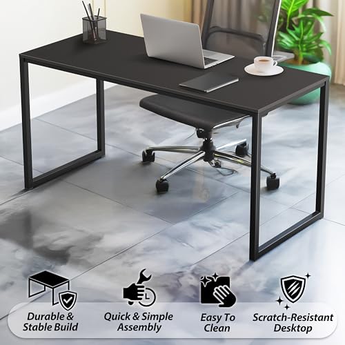 Mission 48-Inch Home Office Computer Desk, Black, view 6