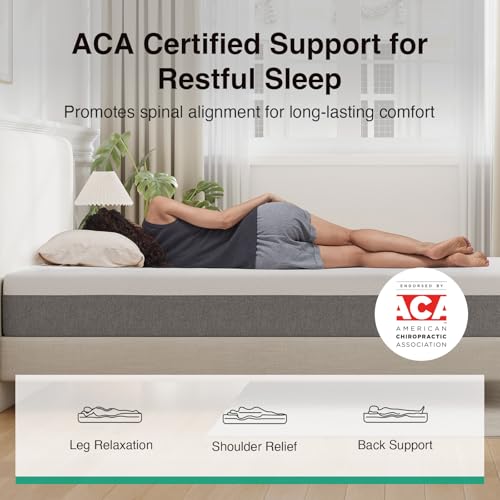 6 Inch Twin Mattress, Gel Memory Foam Mattress Twin in a Box, view 5
