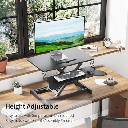 Standing Desk Converter, Height Adjustable Sit to Stand Up Workstation, view 4