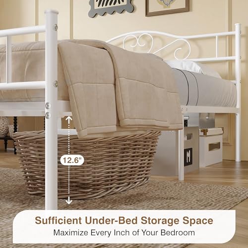 14 Inch Full Size Metal Platform Bed Frame with Headboard and Footboard, view 6