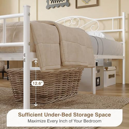 14 Inch Full Size Metal Platform Bed Frame with Headboard and Footboard, view 6