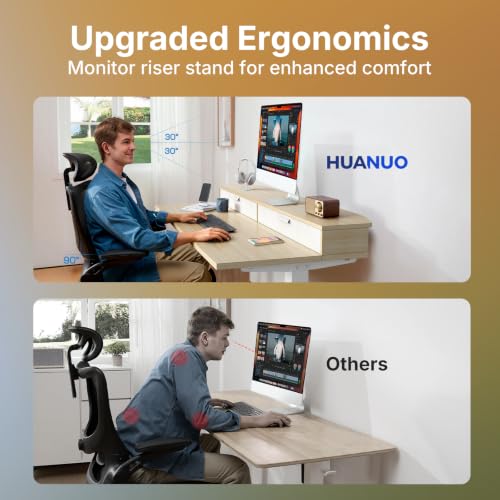 32" X 21" Electric Standing Desk with 2 Drawers, C-Clamp Mount Compatible, view 6