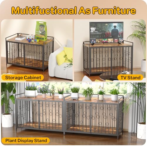 42" Dog Crate Furniture Style, Decorative Wooden Dog Cage, view 4
