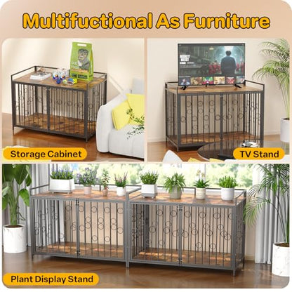 42" Dog Crate Furniture Style, Decorative Wooden Dog Cage, view 4