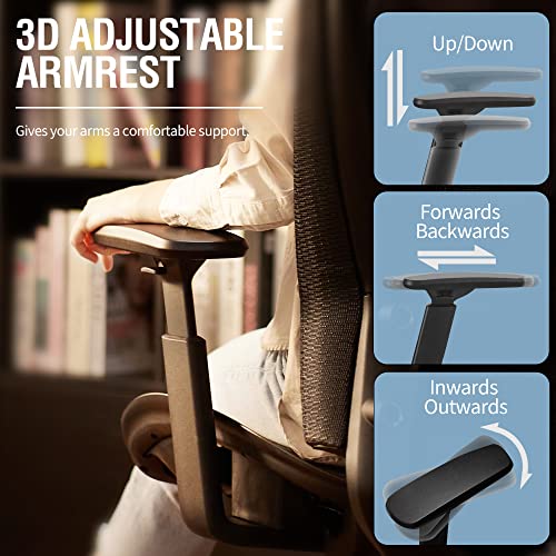 Ergonomic Mesh Office Chair, Comfy Computer Desk Chair, view 7