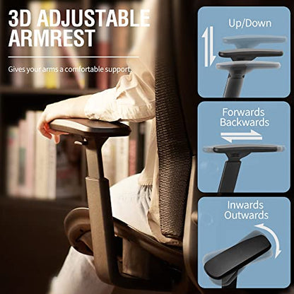 Ergonomic Mesh Office Chair, Comfy Computer Desk Chair, view 7