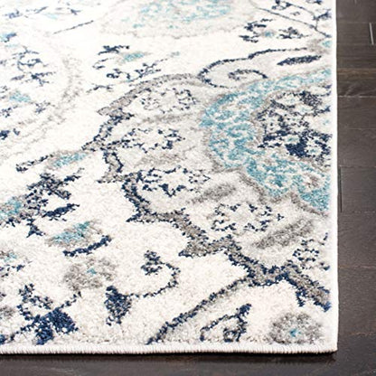 SAFAVIEH Madison Collection Accent Rug - 2'3" x 4', Cream & Light Grey, Glam Paisley Design, Non-Shedding & Easy Care, Ideal for High Traffic Areas in Entryway, Living Room, Bedroom (MAD600C)