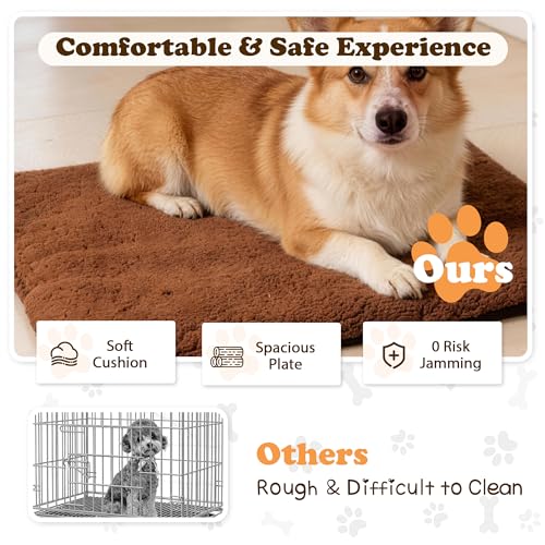 Wooden Dog Crate Furniture with Thick Cushion, Indoor Side Table Dog Kennel, view 6