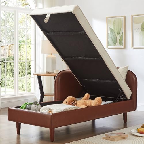 PU Leather Chaise Lounge Chair Indoor, view 6