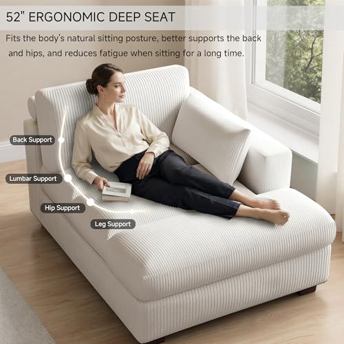 Oversized Chaise Lounge Chair with Right Armrest, view 6