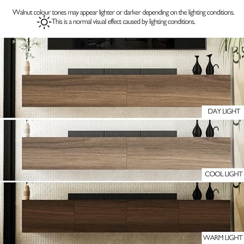 Walnut Floating TV Stand for 65–80 Inch TV, view 5