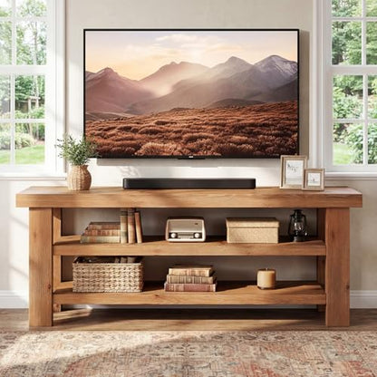 63" Solid Wood TV Stand for 55/60/65/75 Inch TVs, view 4