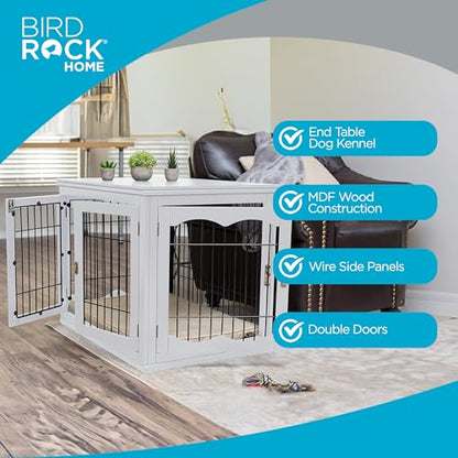 Decorative Dog Kennel with Pet Bed, Small Pet House, Double Door Indoor Crate, view 5