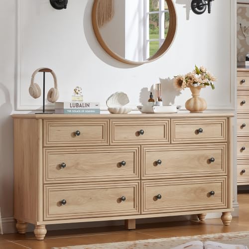 54" Dresser for Bedroom, Farmhouse 7 Drawers Dressers with Gourd Legs, view 2