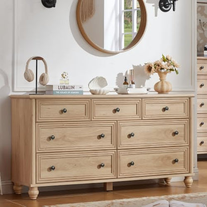 54" Dresser for Bedroom, Farmhouse 7 Drawers Dressers with Gourd Legs, view 2