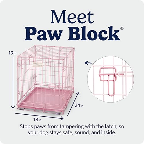 Midwest 24-Inch Pink Single Door iCrate, for Small Breeds, 12-20 lbs, view 5