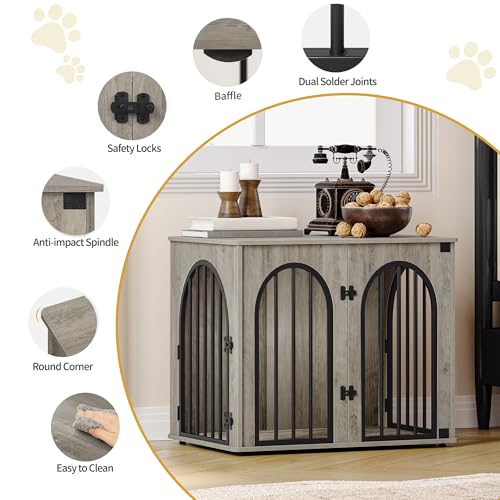 26.8'' Dog Crate Furniture, Dog Kennel Indoor for Small Dogs, view 8