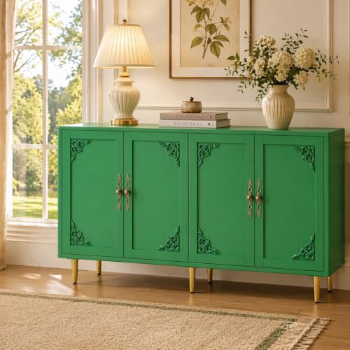 Green Metal Cabinet, Sideboard Buffet Cabinet, TV Stand Cabinet, view 7