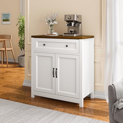 Storage Cabinet with Adjustable Shelf, 2-Door Farmhouse Buffet, view 8