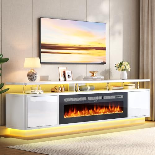 90" Fireplace TV Stand for Living Room, view 8