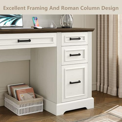 Farmhouse 76" Height Executive Desk with Hutch, view 8
