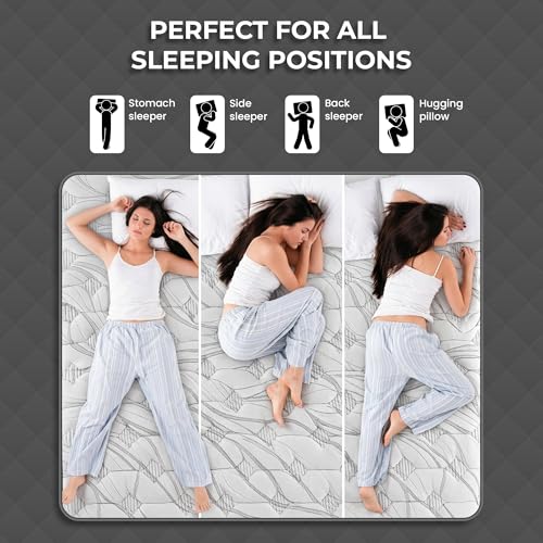 Sayre 10 Inch Queen Hybrid Mattress in a Box Cooling Gel Memory Foam & Pocket Springs, Medium Firm Support for Back Pain Relief, Motion Isolation,CertiPUR-US & Oeko-TEX Certified (80"L x 60"W x 10"Th)