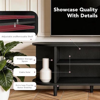 MXV 80" TV Stand with Sliding Doors for Living Room, view 5