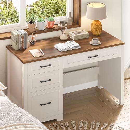Farmhouse 47" Executive Desk with File Drawer, Workstation for Home Office, view 8