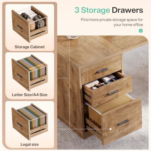78.7'' L-Shaped Executive Desk, Extra Large Wooden Office Corner Desk, view 8