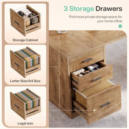 78.7'' L-Shaped Executive Desk, Extra Large Wooden Office Corner Desk, view 8