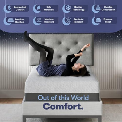 Twin Mattress 8 Inch, Cooling Gel Memory Foam Mattress in a Box, Firm Feel, view 4