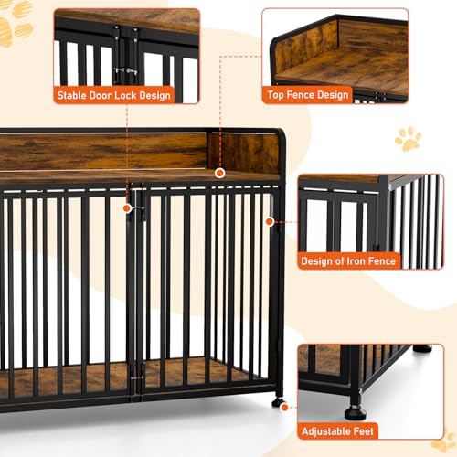 Furniture Style Dog Crate, Large Dog Kennel Indoor, view 5