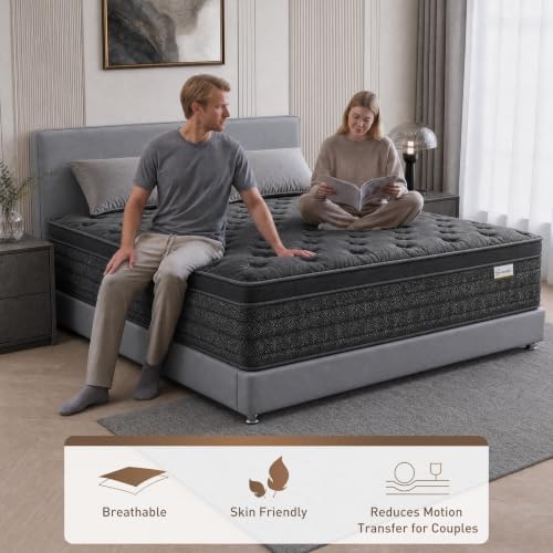 12 Inch Full Size Mattress, Hybrid Full Mattress in a Box, view 4