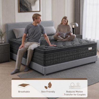 12 Inch Full Size Mattress, Hybrid Full Mattress in a Box, view 4