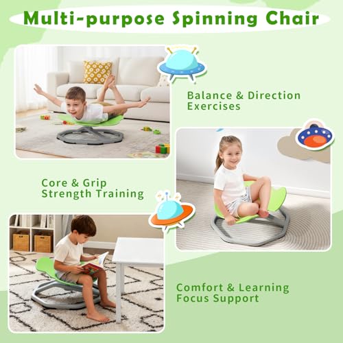 Spinning Chair for Kids, Sensory Swivel Chair for Autistic Children
