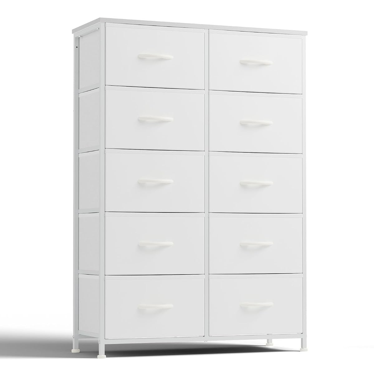 10 Drawer Tall Dresser for Bedroom & Living Room, White