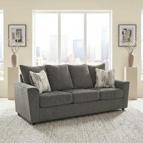 Signature Design by Ashley Stairatt Casual Sofa with Flared Arms, Gray