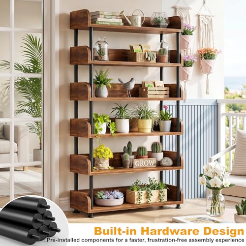 6-Tier Tall Open Bookshelf, view 6