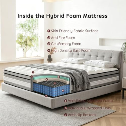 King Size Mattress, 12 Inch King Mattress in a Box, view 5