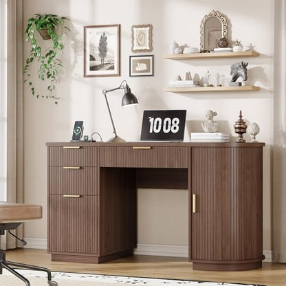 55" Fluted Executive Desk, view 4
