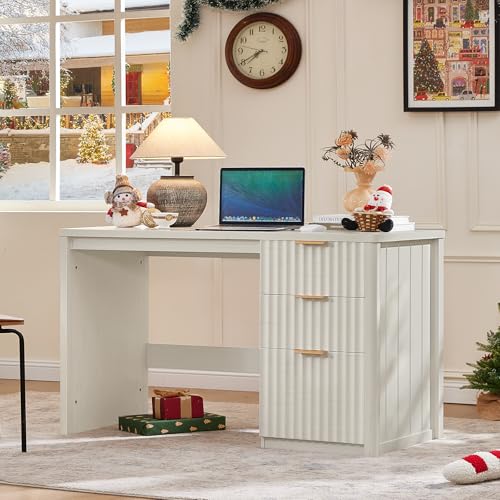 Office Desk 48" with 3 Drawers Storage File Cabinet, view 4