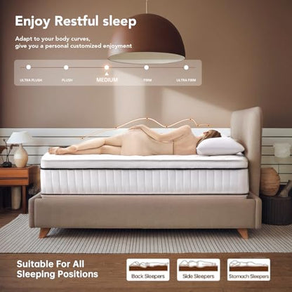 Full Mattress 12 Inch Queen Size Mattress in a Box, view 3